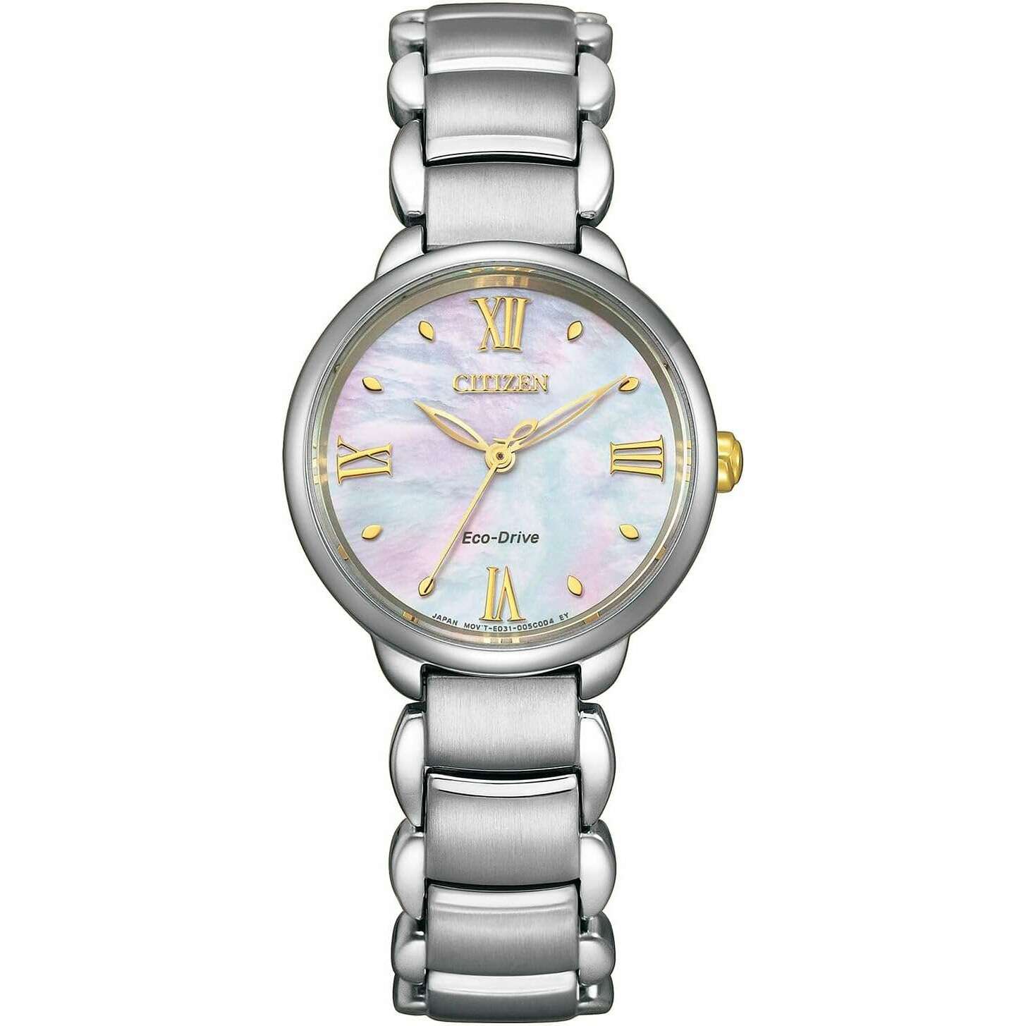 ROOK JAPAN:CITIZEN L ECO-DRIVE SOLAR SILVER STRAP PEARL COLORED DIAL LADIES WATCH EM0927-87Y,JDM Watch,Citizen L