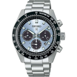 ROOK JAPAN:SEIKO PROSPEX SPEEDTIMER SOLAR CHRONOGRAPH LARGE SILVER & CRYSTAL BLUE MEN WATCH SBDL109,JDM Watch,Seiko Prospex