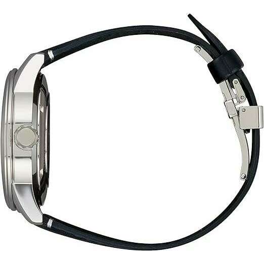 CITIZEN COLLECTION MECHANICAL BLACK LEATHER STRAP GREEN