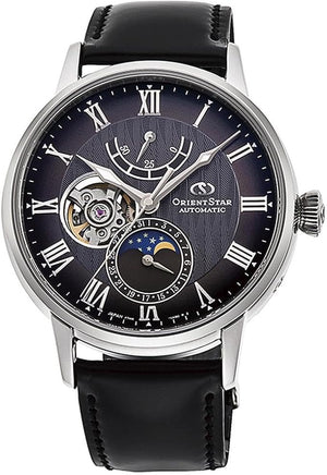 ORIENT STAR MOON PHASE OPEN HEART SAPPHIRE GLASS MEN WATCH RE-AY0107N