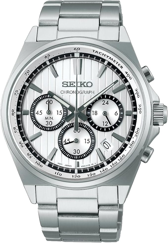 SEIKO SELECTION S SERIES STAINLESS STEEL CHRONOGRAPH SILVER MEN WATCH SBTR031