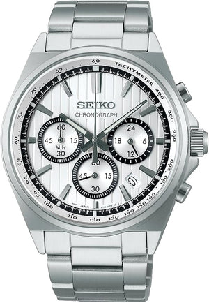 SEIKO SELECTION S SERIES STAINLESS STEEL CHRONOGRAPH SILVER MEN WATCH SBTR031