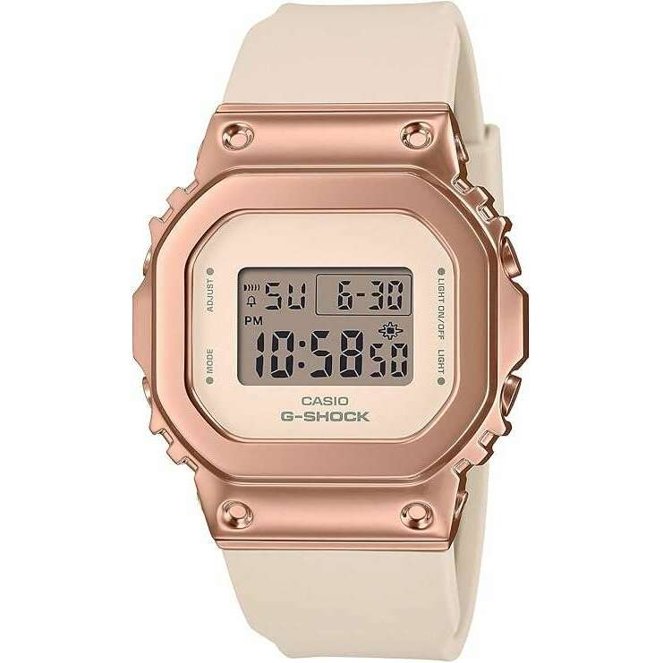 ROOK JAPAN:CASIO G-SHOCK MID-SIZE MODEL METAL COVERED DIGITAL PINK BEIGE & GOLD LADIES WATCH GM-S5600UPG-4JF,JDM Watch,Casio G-Shock