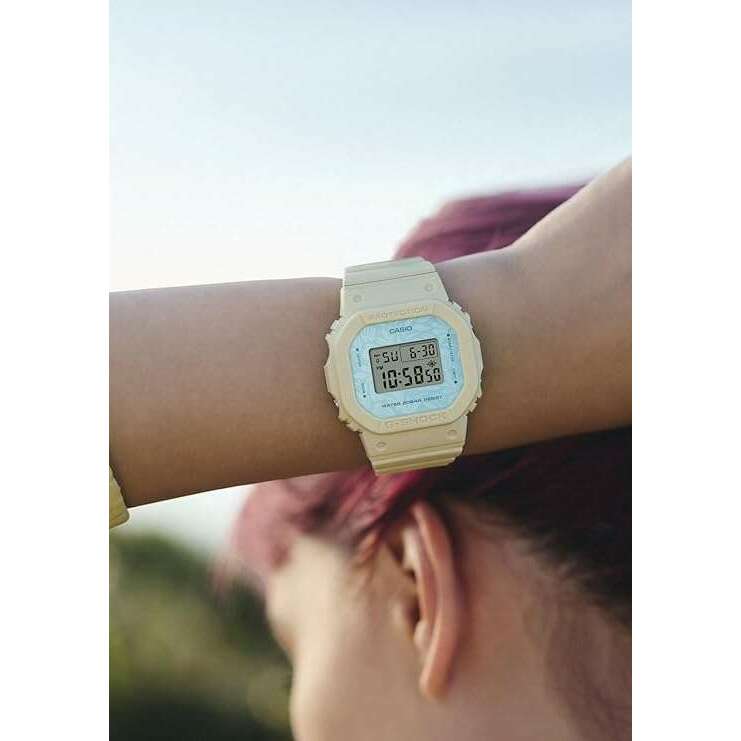 ROOK JAPAN:CASIO G-SHOCK MID-SIZE MODEL BEIGE & BLUE DIGITAL LADIES WATCH GMD-S5600NC-9JF,JDM Watch,Casio G-Shock