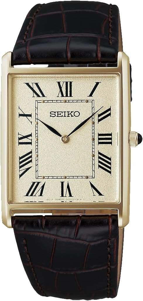 SEIKO SELECTION NANO UNIVERSE SPECIAL EDITION YELLOW GOLD & BROWN MEN WATCH SSEH020