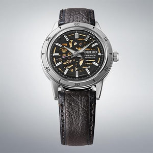 SEIKO PRESAGE STYLE 60'S SERIES AUTOMATIC BROWN LEATHER STRAP MEN WATCH SARY257