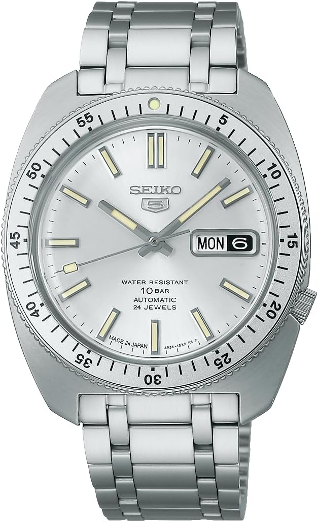 SEIKO 5 SPORTS HERITAGE DESIGN AUTOMATIC LIMITED REISSUE SILVER MEN WATCH SBSA311