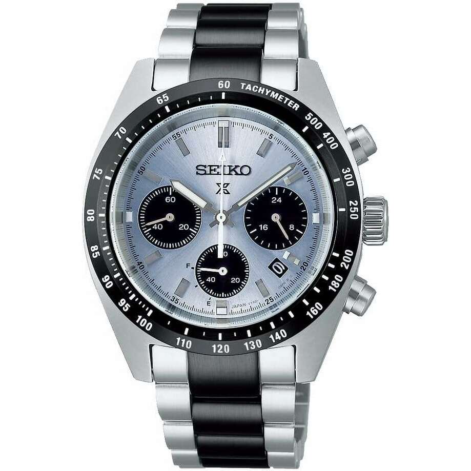 ROOK JAPAN:SEIKO PROSPEX SPEEDTIMER SOLAR CHRONOGRAPH SILVER & CRYSTAL BLUE MEN WATCH SBDL093,JDM Watch,Seiko Prospex
