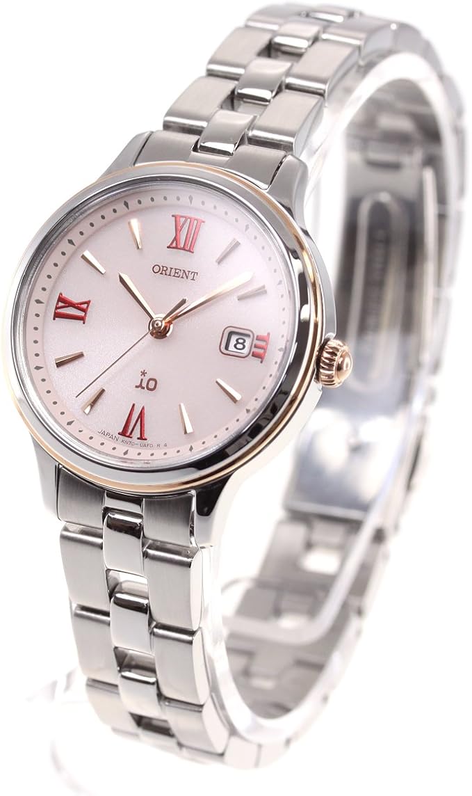 ORIENT IO SOLAR SILVER & GOLD PINK WOMEN WATCH RN-WG0006P