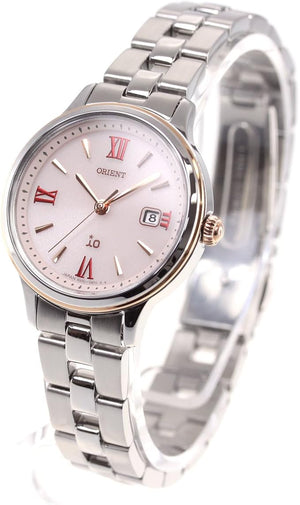 ORIENT IO SOLAR SILVER & GOLD PINK WOMEN WATCH RN-WG0006P