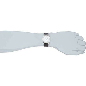 CITIZEN COLLECTION ECO DRIVE SOLAR LEATHER STRAP WHITE DIAL