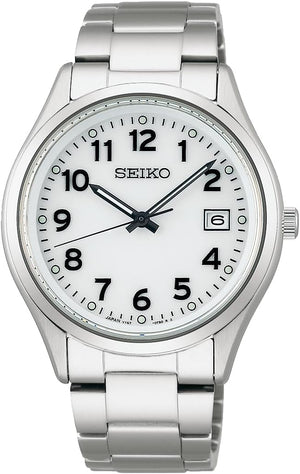 SEIKO SELECTION S SERIES SOLAR SILVER & WHITE MEN WATCH SBPX153