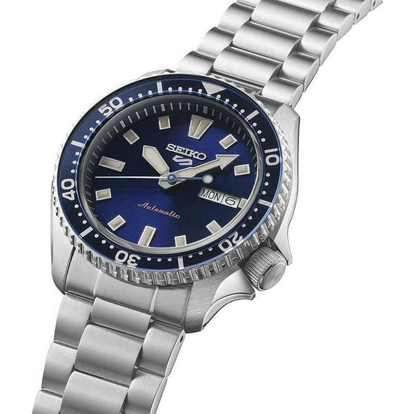 SEIKO 5 SPORTS SKX399 SERIES AUTOMATIC SILVER & NAVY BLUE MEN