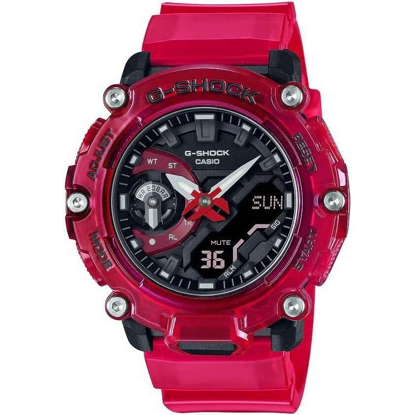 CASIO G-SHOCK SOUND WAVE SERIES ANALOG DIGITAL RED SKELETON MEN 