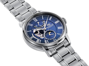 ORIENT STAR MOON PHASE AUTOMATIC MECHANICAL M45 F7 NAVY BLUE MEN WATCH RK-BT0002L