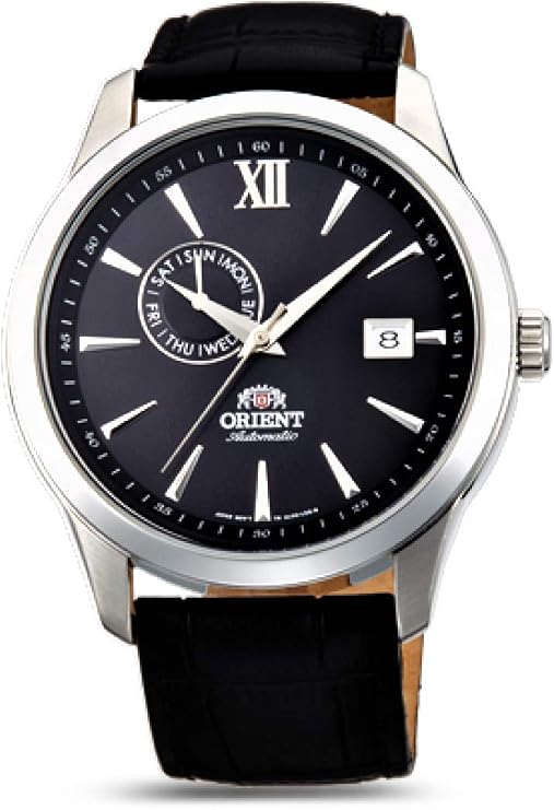 ORIENT BLACK DIAL AUTOMATIC LEATHER STRAP 43.5 MM MEN WATCH SAL00005B0