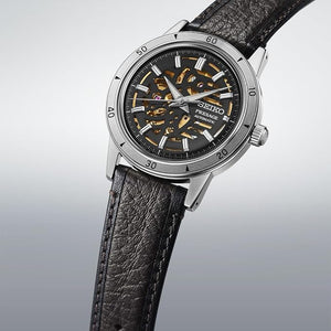 SEIKO PRESAGE STYLE 60'S SERIES AUTOMATIC BROWN LEATHER STRAP MEN WATCH SARY257