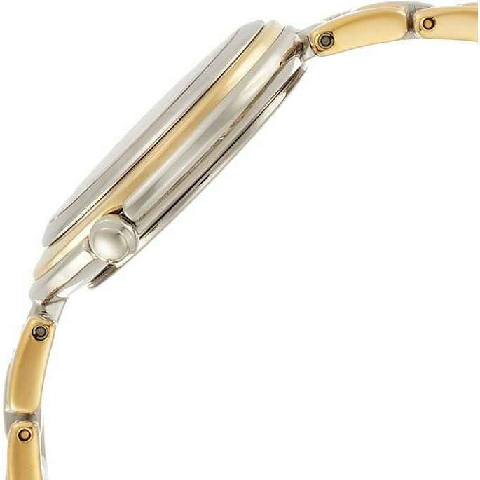 ROOK JAPAN:CITIZEN L ECO-DRIVE SOLAR SILVER & GOLD STRAP PEARL COLORED DIAL LADIES WATCH EM0339-85D,JDM Watch,Citizen L
