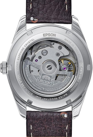 ORIENT STRETTO CONTEMPORARY AUTOMATIC LEATHER STRAP MEN WATCH RN-AC0R03Y