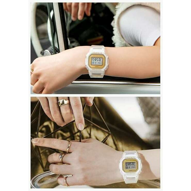ROOK JAPAN:CASIO G-SHOCK MID-SIZE MODEL CLEAR SKELETON GOLD DIGITAL DIAL LADIES WATCH GMD-S5600SG-7JF,JDM Watch,Casio G-Shock