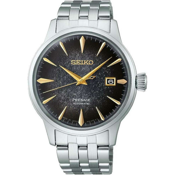 SEIKO PRESAGE COCKTAIL TIME STAR BAR SILVER & BLACK MEN WATCH (9000 LI ...