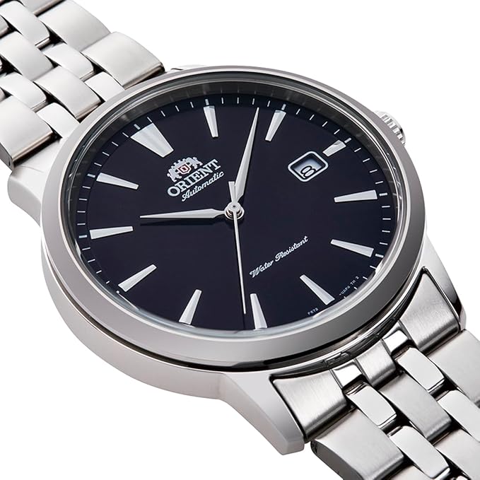 ORIENT AUTOMATIC ANALOG SILVER & BLACK MEN WATCH RN-AC0F01B