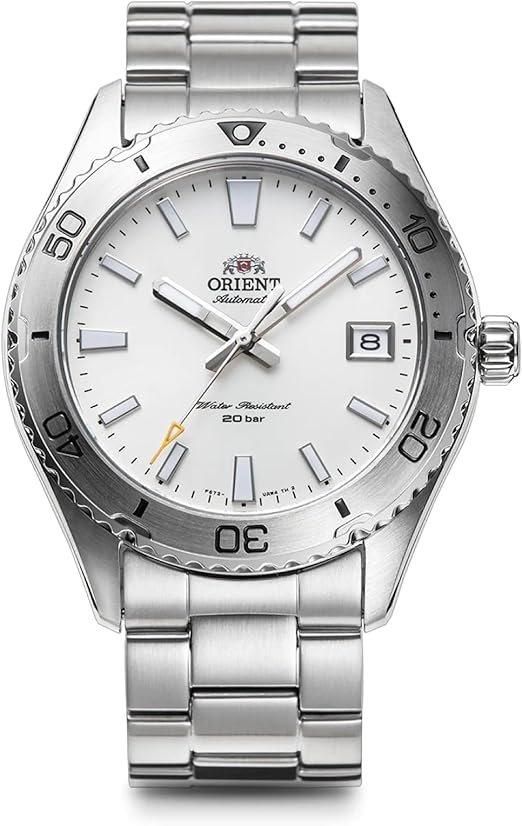 ORIENT MAKO 40 AUTOMATIC DIVERS SILVER & WHITE MEN WATCH RN-AC0Q03S