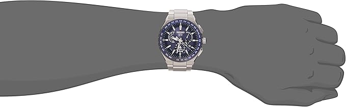 SEIKO ASTRON GPS SOLAR EXECUTIVE LINE DUAL TIME TITANIUM MODEL SILVER MEN WATCH SBXB155