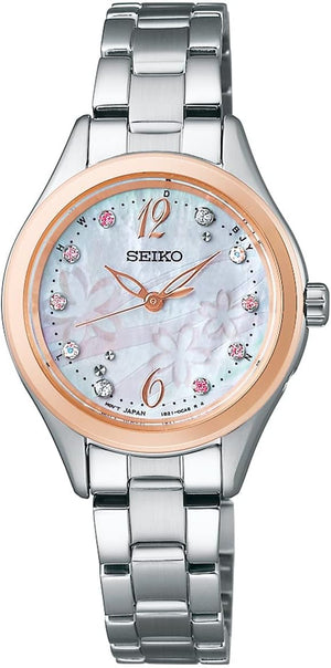 SEIKO SELECTION 2023 SAKURA BLOOMING SILVER & PINK GOLD WOMEN WATCH (LIMITED 500) SWFH122