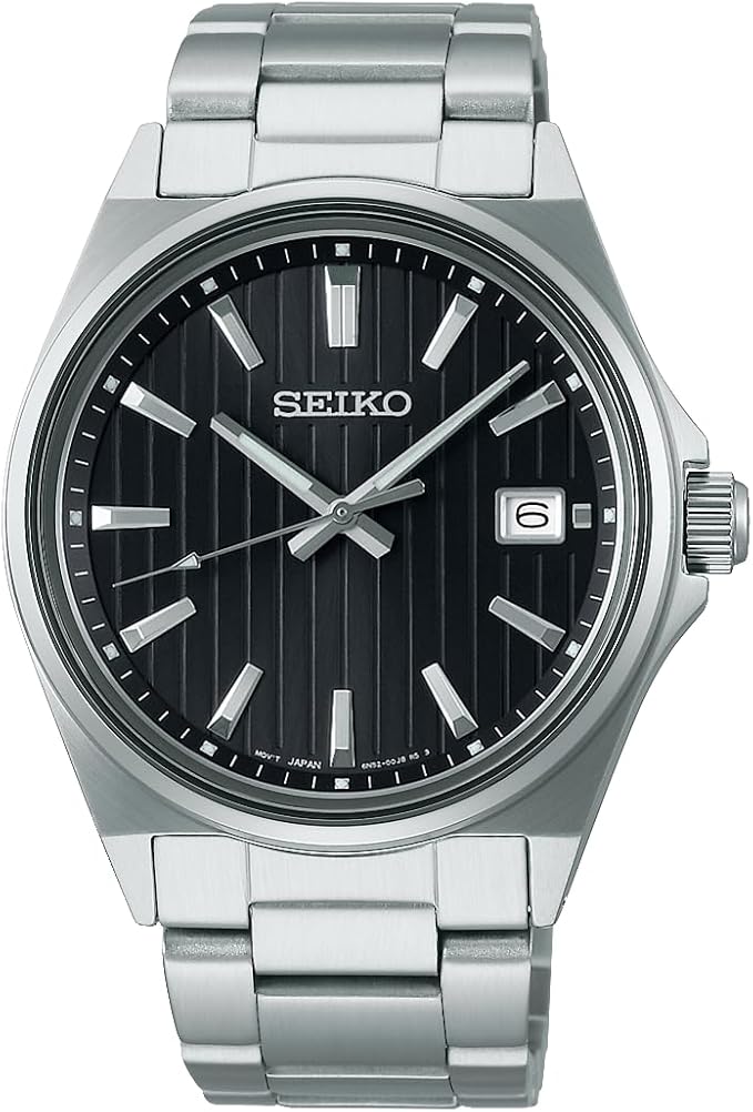 SEIKO SELECTION S SERIES STAINLESS STEEL SILVER & BLACK MEN WATCH SBTH005