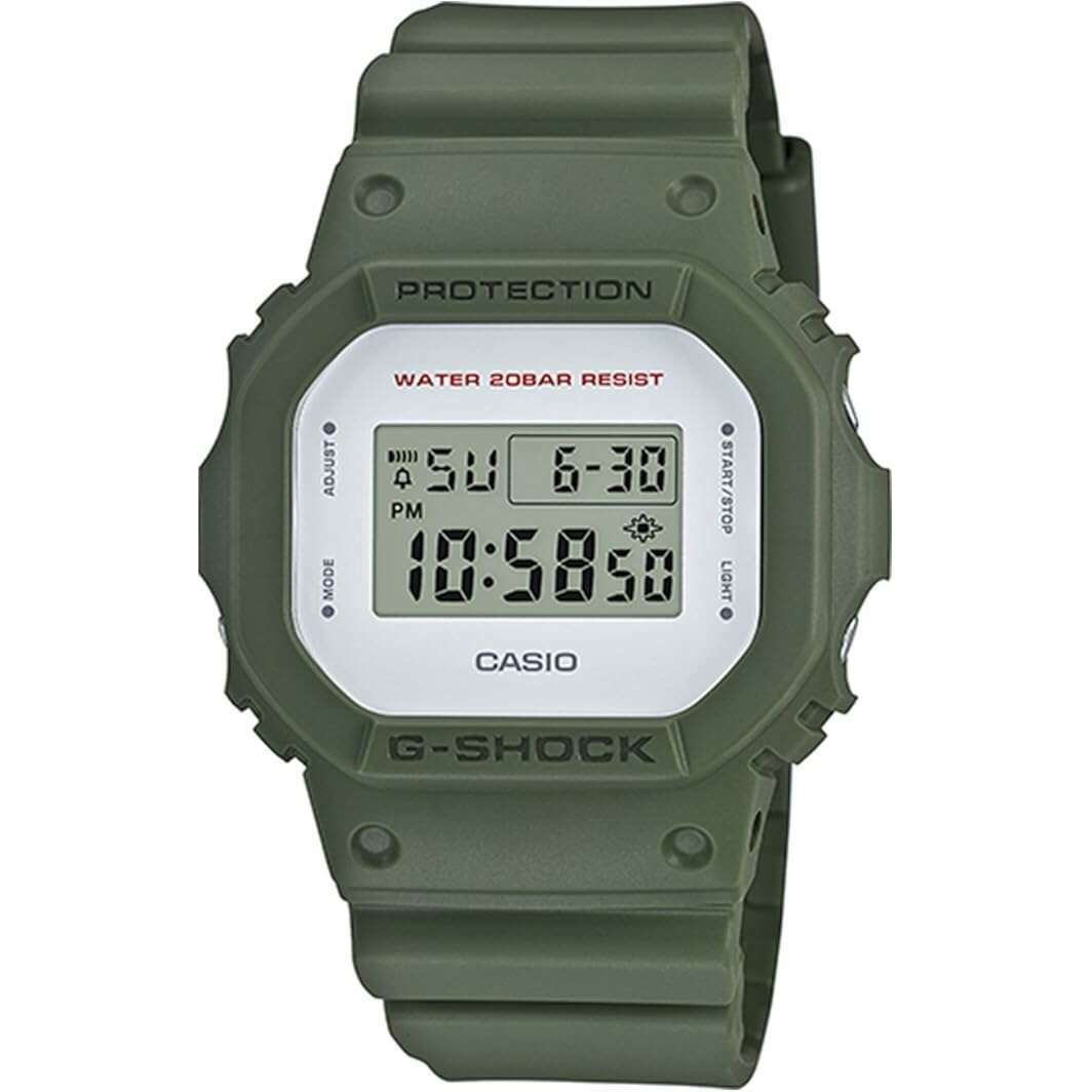 ROOK JAPAN:CASIO G-SHOCK DIGITAL DIAL DAY-DATE GREEN RESIN STRAP MEN WATCH DW-5600M-3JF,JDM Watch,Casio G-Shock