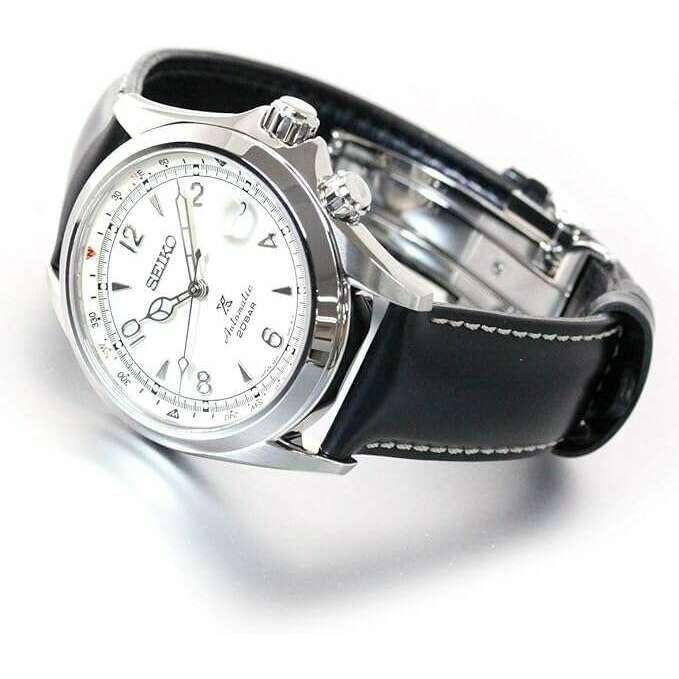 ROOK JAPAN:SEIKO PROSPEX ALPINIST MECHANICAL AUTOMATIC LEATHER BELT BLACK & WHITE MEN WATCH SBDC089,JDM Watch,Seiko Prospex