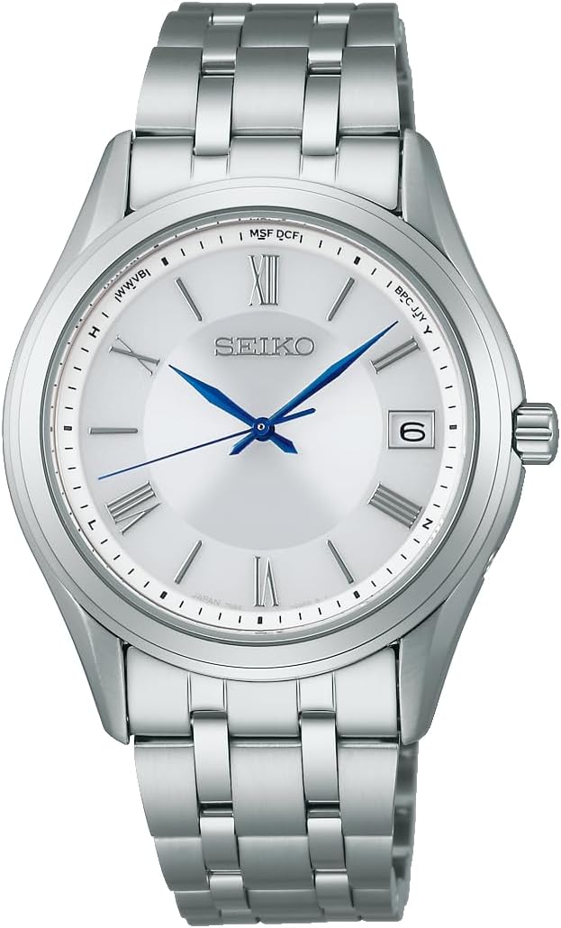SEIKO SELECTION S SERIES SOLAR RADIO WAVE SILVER MEN WATCH SBTM357