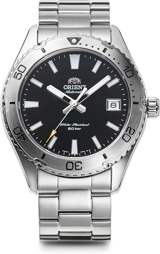 ORIENT MAKO 40 AUTOMATIC DIVERS SILVER & BLACK MEN WATCH RN-AC0Q01B
