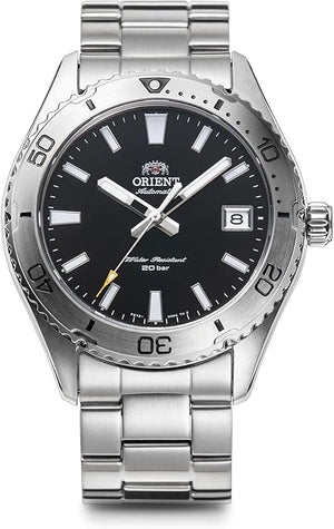 ORIENT MAKO 40 AUTOMATIC DIVERS SILVER & BLACK MEN WATCH RN-AC0Q01B