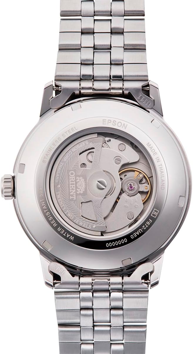 ORIENT AUTOMATIC ANALOG SILVER & BLACK MEN WATCH RN-AC0F01B