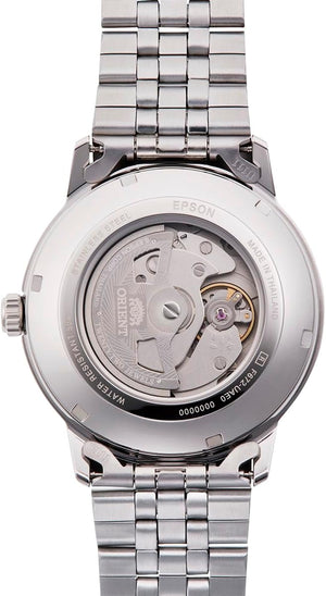 ORIENT AUTOMATIC ANALOG SILVER & BLACK MEN WATCH RN-AC0F01B