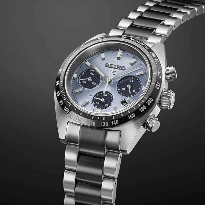 ROOK JAPAN:SEIKO PROSPEX SPEEDTIMER SOLAR CHRONOGRAPH SILVER & CRYSTAL BLUE MEN WATCH SBDL093,JDM Watch,Seiko Prospex