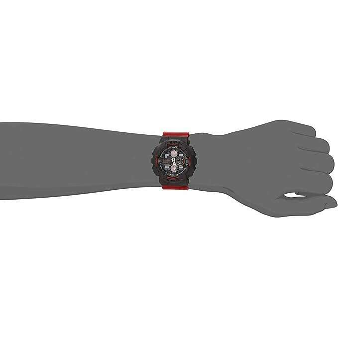 ROOK JAPAN:CASIO G-SHOCK DAY-DATE RED & BLACK ANALOG DIGITAL MEN WATCH GA-140-4AJF,JDM Watch,Casio G-Shock