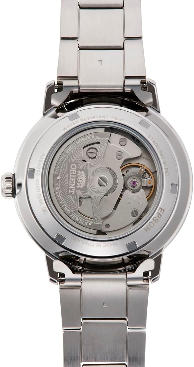 ORIENT BASIC CONCEPT AUTOMATIC CLASSIC SILVER & BLACK MEN WATCH RN-AC0E01B