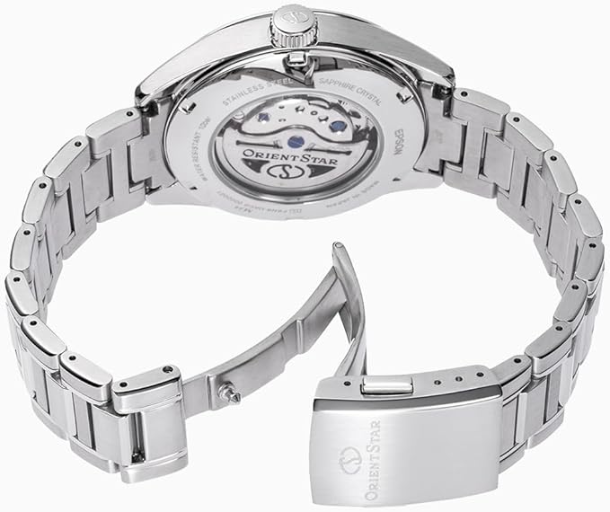 ORIENT STAR M34 F8 MECHANICAL AUTOMATIC SILVER & GREEN MEN WATCH RK-BX0005E