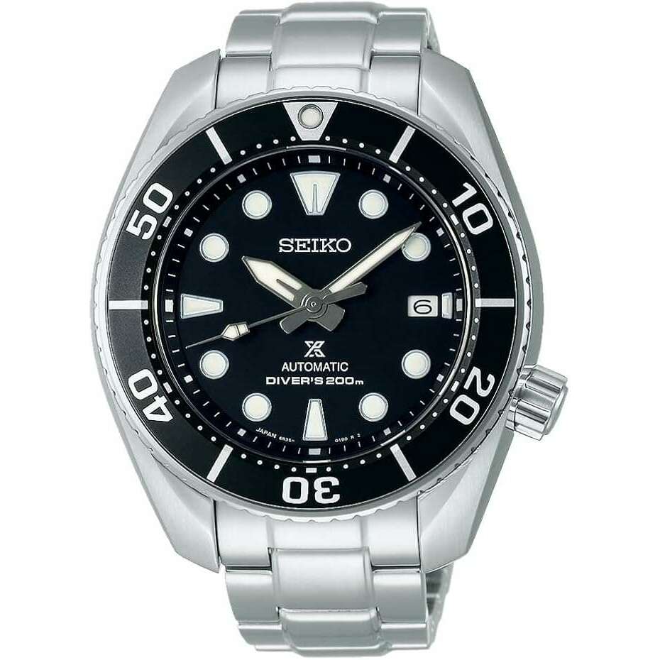 ROOK JAPAN:SEIKO PROSPEX SUMO MECHANICAL AUTOMATIC BLACK DIAL SILVER MEN WATCH SBDC083,JDM Watch,Seiko Prospex