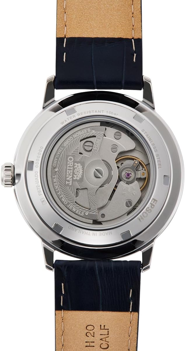 ORIENT BASIC CONCEPT AUTOMATIC CLASSIC LEATHER STRAP NAVY MEN WATCH RN-AC0E04L