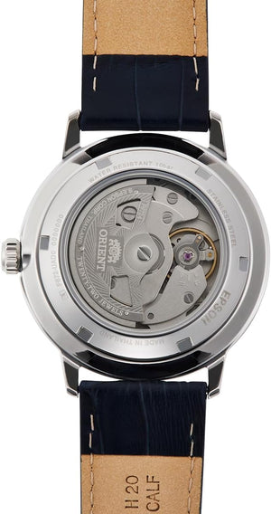 ORIENT BASIC CONCEPT AUTOMATIC CLASSIC LEATHER STRAP NAVY MEN WATCH RN-AC0E04L