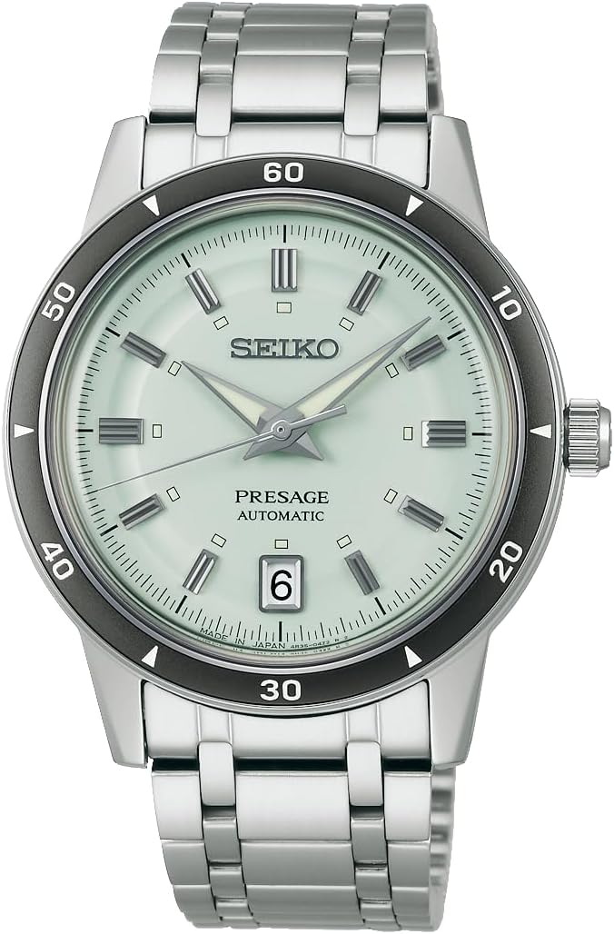 SEIKO PRESAGE STYLE 60'S SERIES AUTOMATIC SILVER ICE GREEN DIAL MEN WATCH SARY265