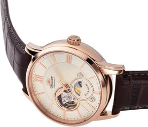 ORIENT SUN&MOON CLASSIC AUTOMATIC WHITE SILVER MEN WATCH RN-AS0002S
