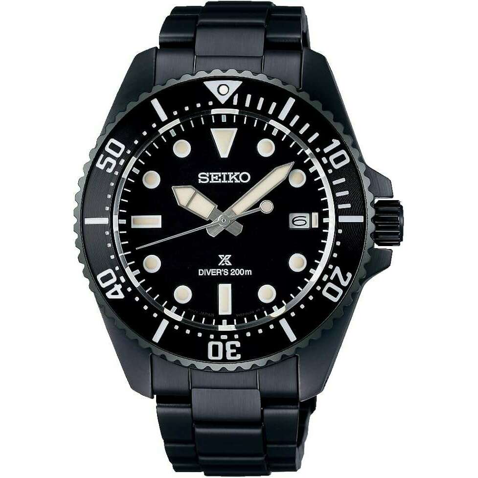 ROOK JAPAN:SEIKO PROSPEX DIVER SCUBA PADI SOLAR ALL BLACK MEN WATCH SBDJ065,JDM Watch,Seiko Prospex