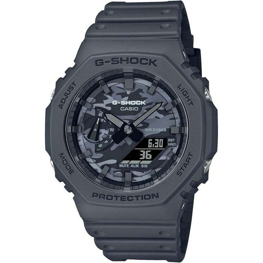 ROOK JAPAN:CASIO G-SHOCK DIAL CAMO UTILITY GREY ANALOG DIGITAL MEN WATCH GA-2100CA-8AJF,JDM Watch,Casio G-Shock