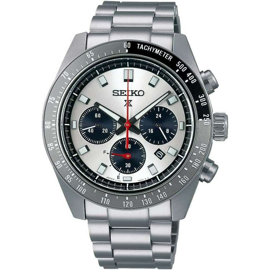 ROOK JAPAN:SEIKO PROSPEX SPEEDTIMER SOLAR CHRONOGRAPH LARGE SILVER MEN WATCH SBDL095,JDM Watch,Seiko Prospex