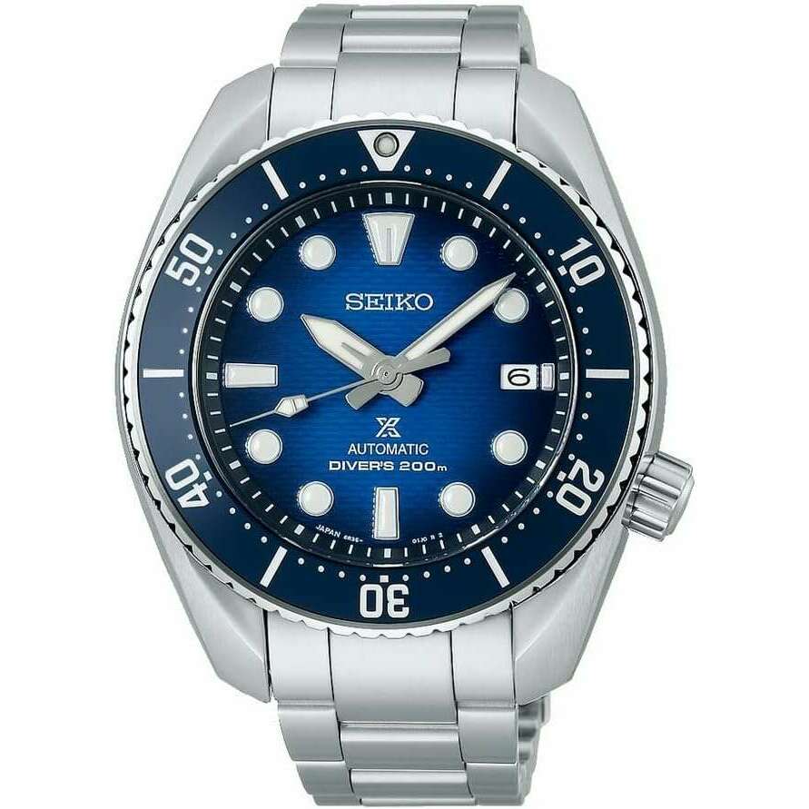 ROOK JAPAN:SEIKO PROSPEX SUMO MECHANICAL BLUE GRADATION DIAL SILVER MEN WATCH SBDC175,JDM Watch,Seiko Prospex